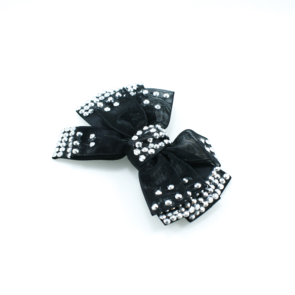 Аппликация декор черный бант атлас. Аппликация Декор