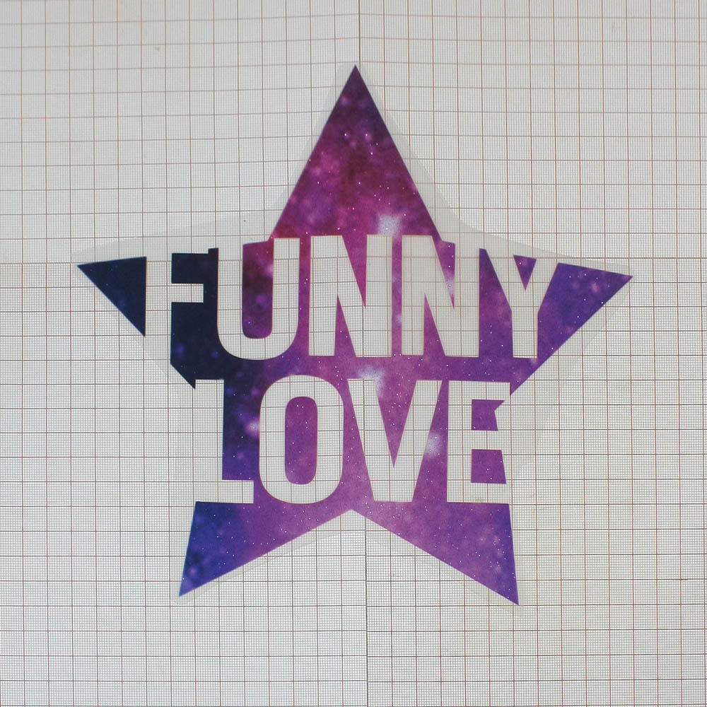 Термоаппликация Звезда Funny Love сиреневое небо, 12*10см, шт. Термопереводки Ассорти