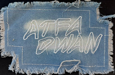 Аппликация пришивная джинс ATFA OWAN, 23*15,5см, синий, белый, белые камни, шт. Аппликации Пришивные Ткань, Органза