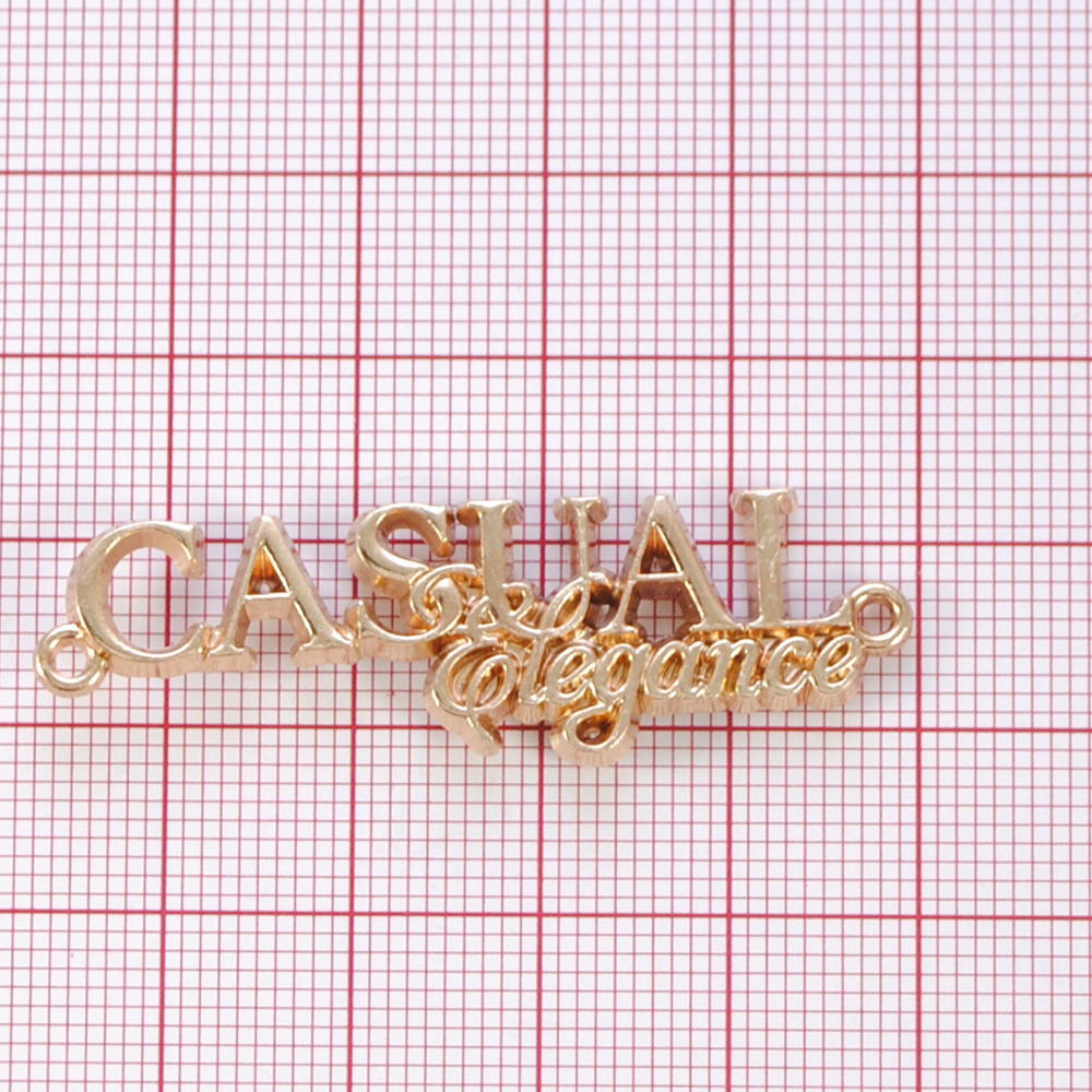 Лейба металл CASUAL Elegance, 4.7*1,5см, GOLD, шт.. Лейба Металл