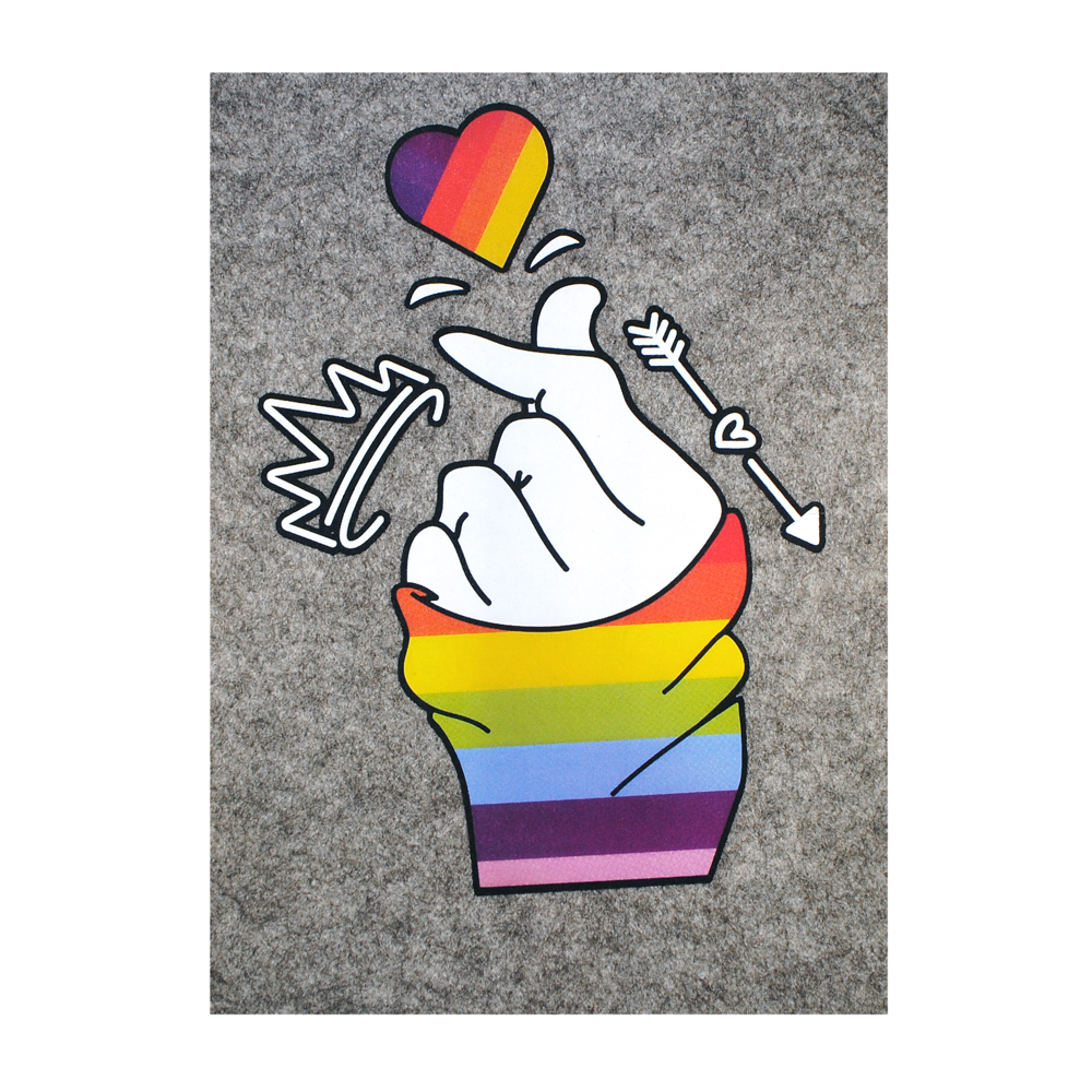 Термоаппликация №7-7 LIKEE саранхули (сердце пальцами ) 15*24см, шт. Термопереводки Детские