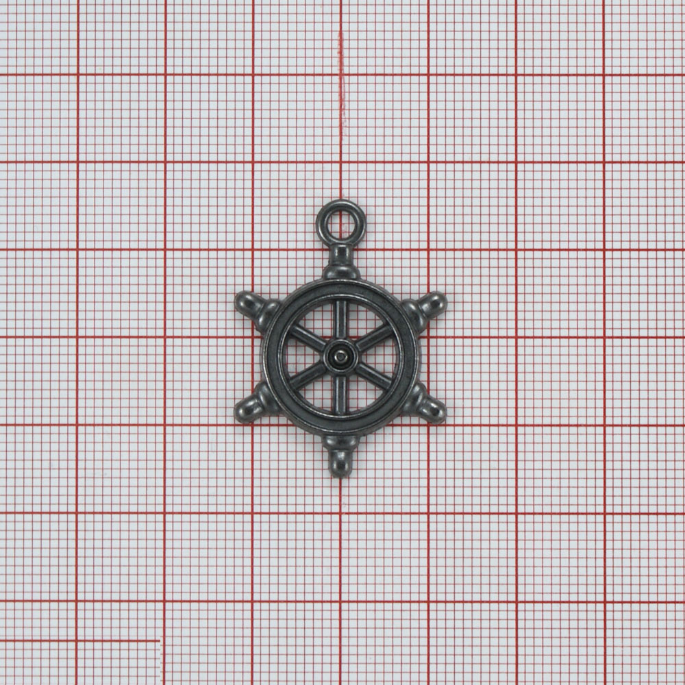 Подвеска металл Штурвал, BLACK NIKEL, шт. Подвески