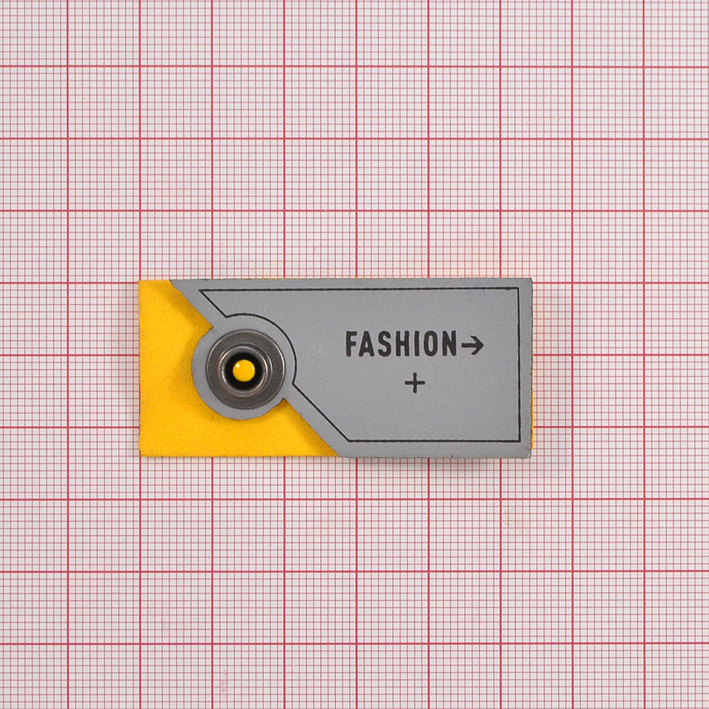 Лейба светоотражающая Go pro FASHION, 2.5*5,5см, черный, желтый, серебро, шт. Лейба Кожзам