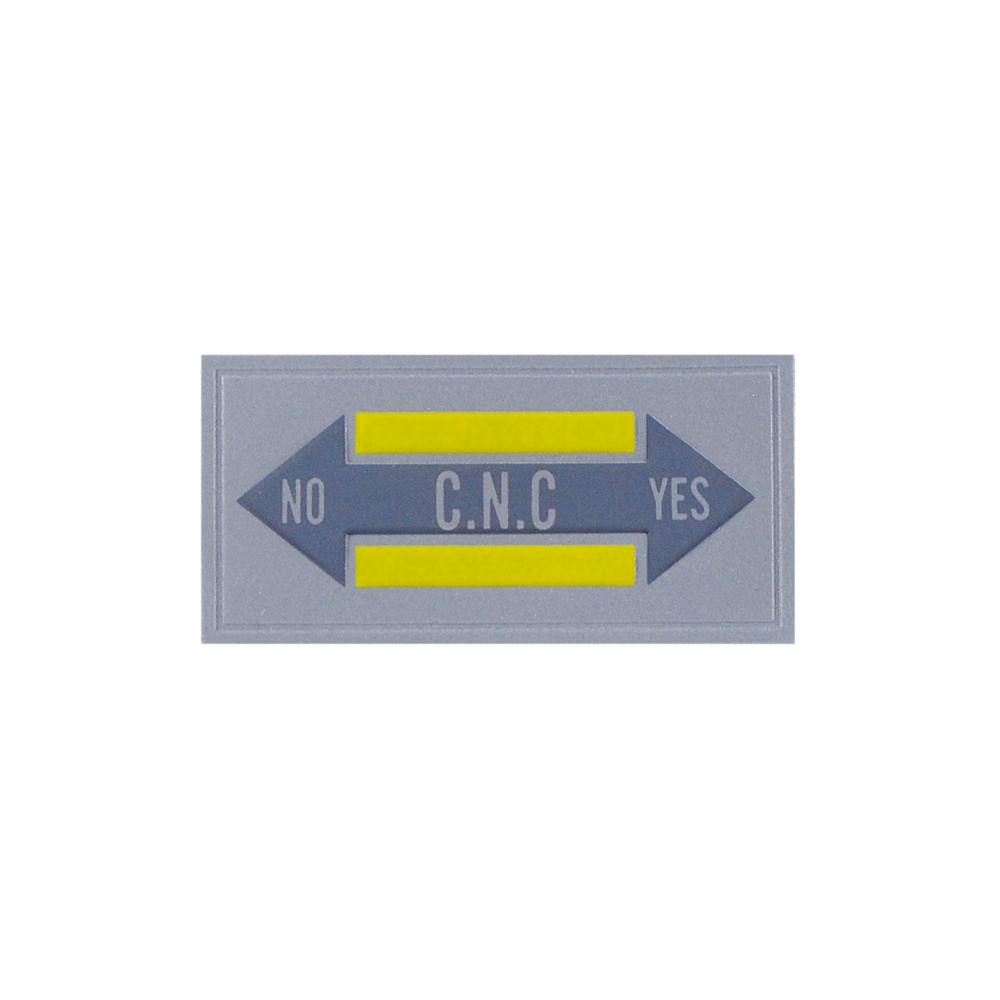 Лейба тканевая светоотражающая, C.N.C, 3*6см, серый, желтый, шт. Лейба Ткань