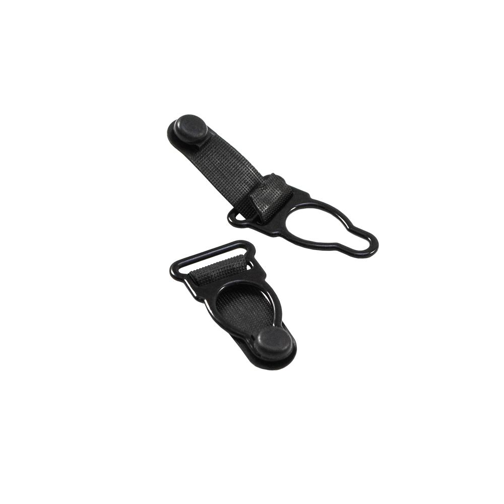 Чулкодержатель нейлоновый, 15мм (внутр.), 34,1*20,1мм (внешн.), черный металл и черная резинка, шт. Чулкодержатель