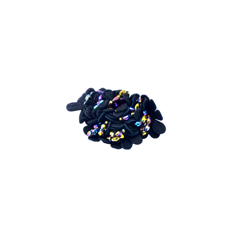 Аппликация декор черный Бусины. Аппликация Декор