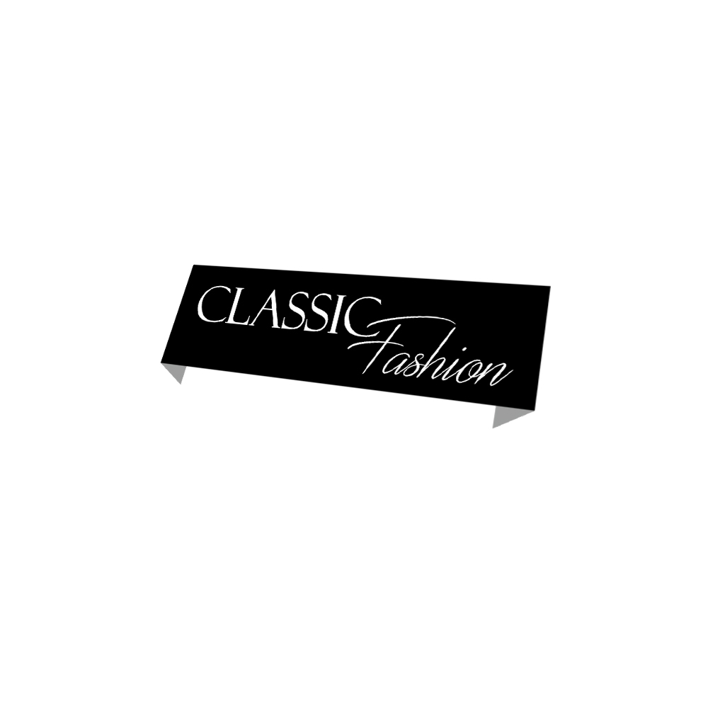 Этикетка тканевая вышитая Classic Fashion №7, 2*8см черная, серебро ацетат /Ye 70 atki/, шт. Вышивка / этикетка тканевая