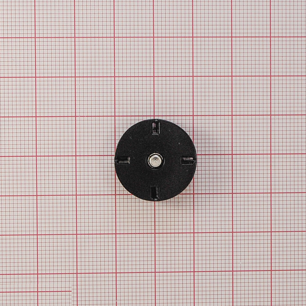 Кнопка металлическая пришивная потайная Круглая 21мм, матовый черный, шт. Кнопка пришивная потайная