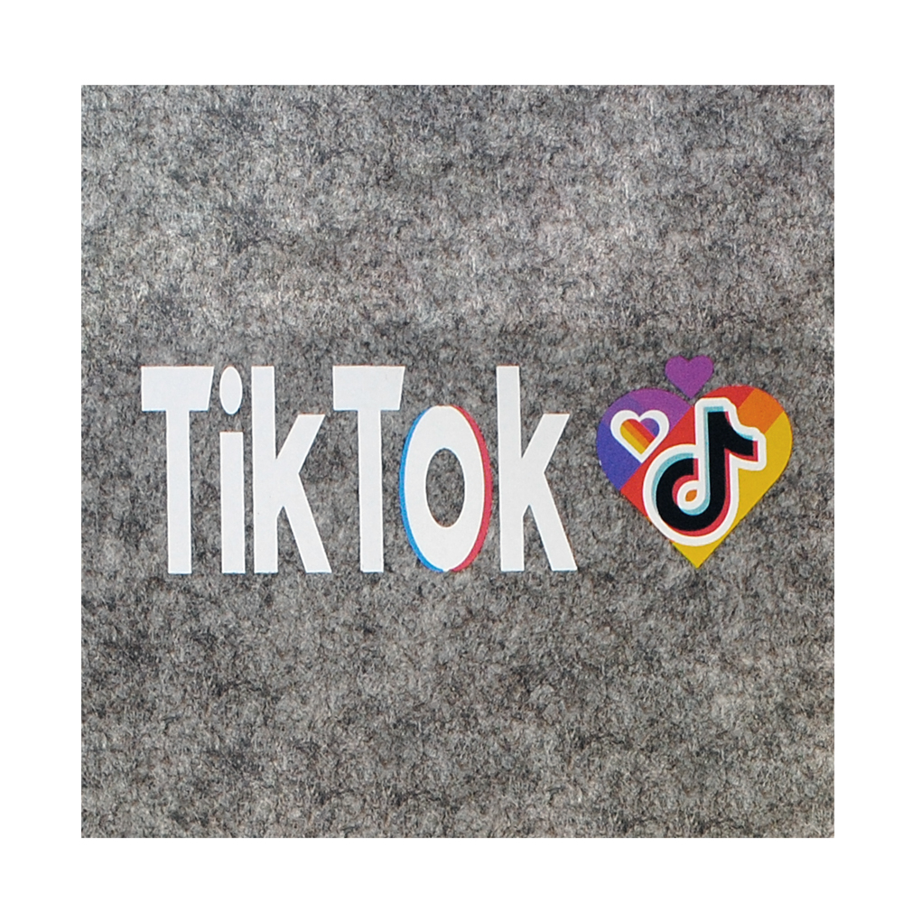 Термоаппликация №9-6 TikTok сердце с нотой 4*12см, шт. Термопереводки Детские