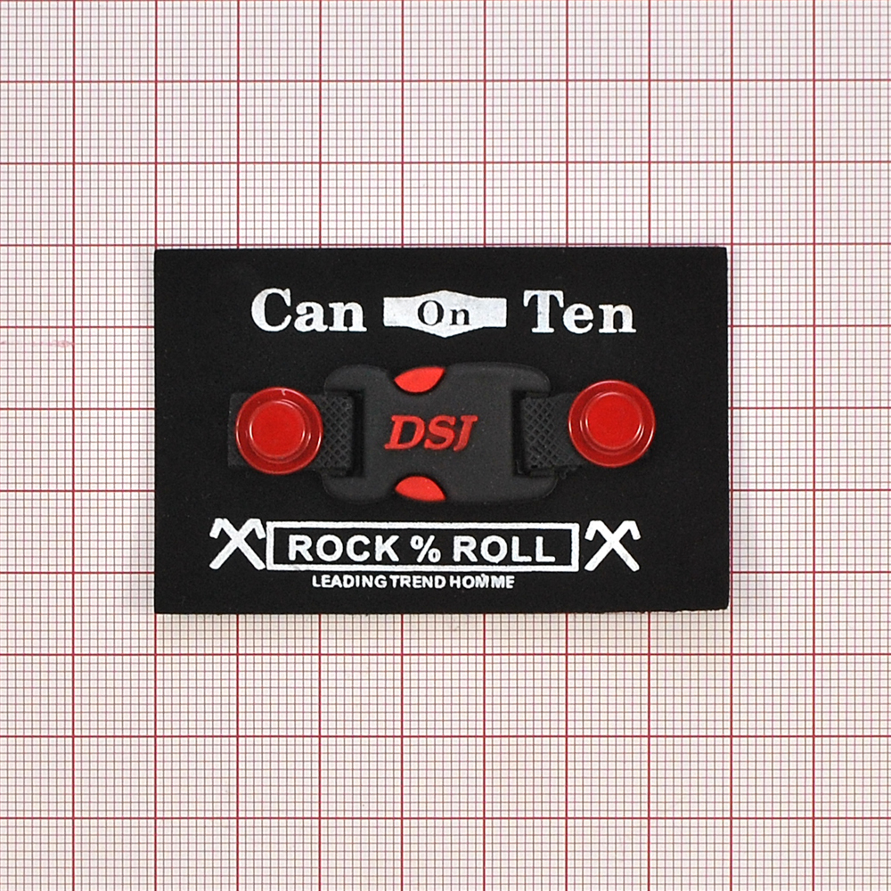 Лейба резина с хольнитенами, Can On Ten, 7*4,5см, черный, красный, белый, шт. Лейба Резина