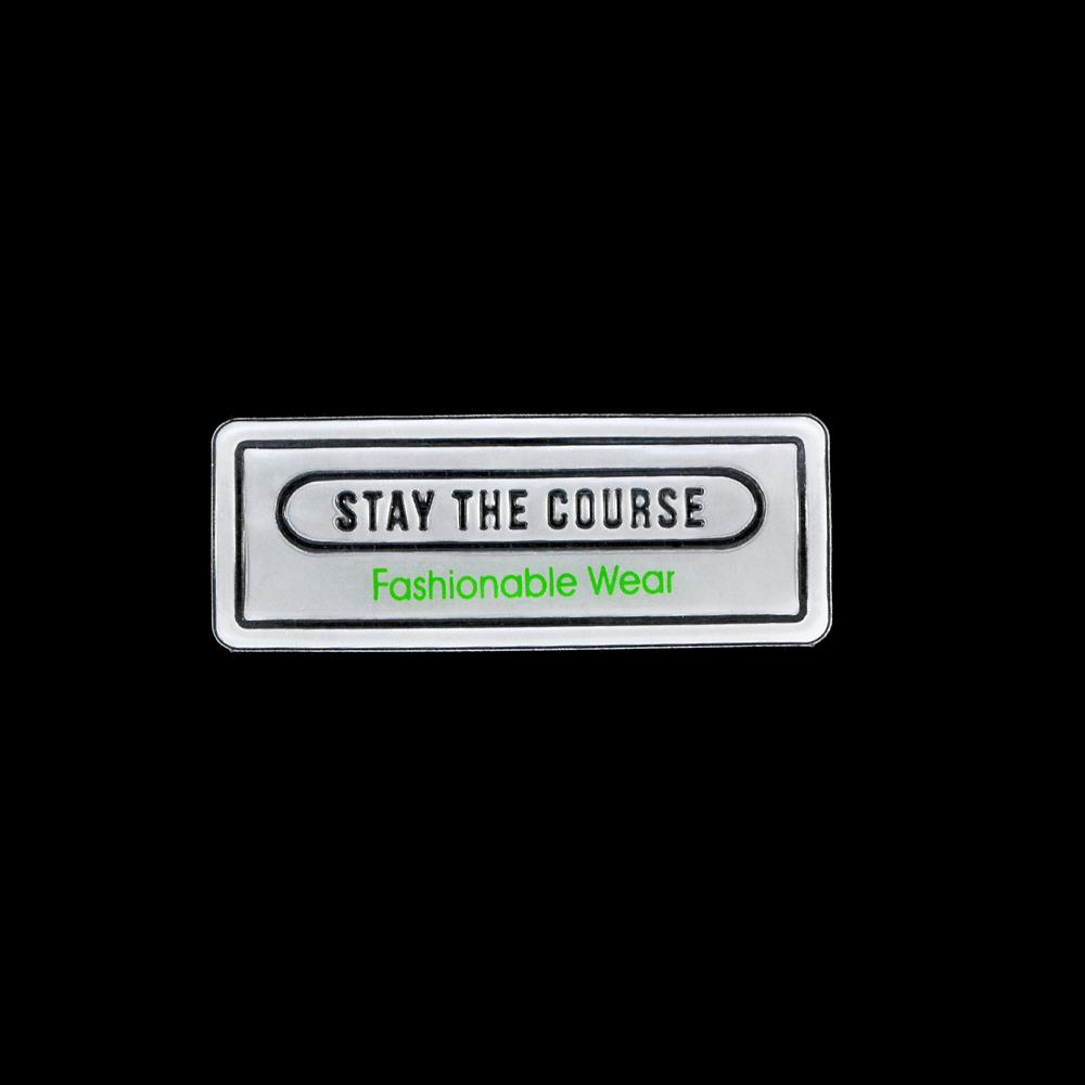 Лейба светоотражающая STAY THE COURSE 2,7*6,8см, серый,черный,зеленый шт. Лейба Кожзам