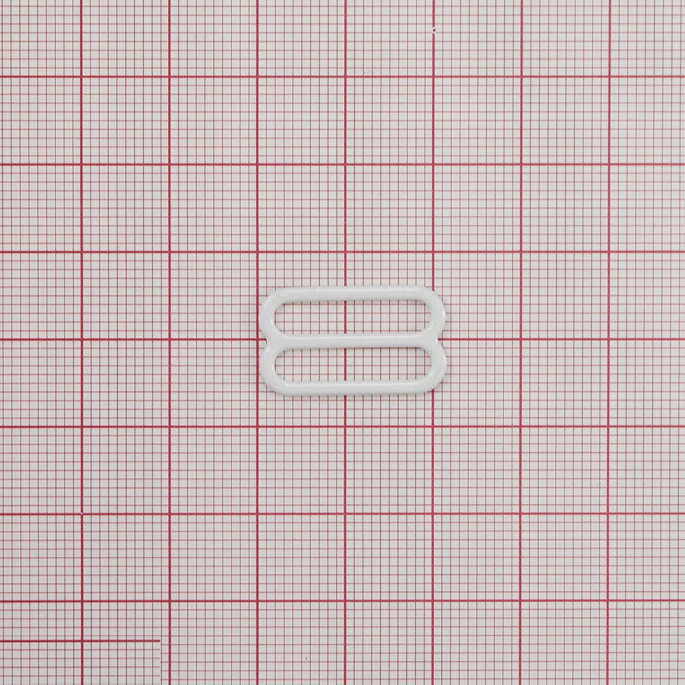 Перетяжка бельевая металл Прямоугольник, 18*8мм (внутр.), 21,2*12,2мм (внешн.), белый, 1т.шт, уп. Перетяжка бельевая