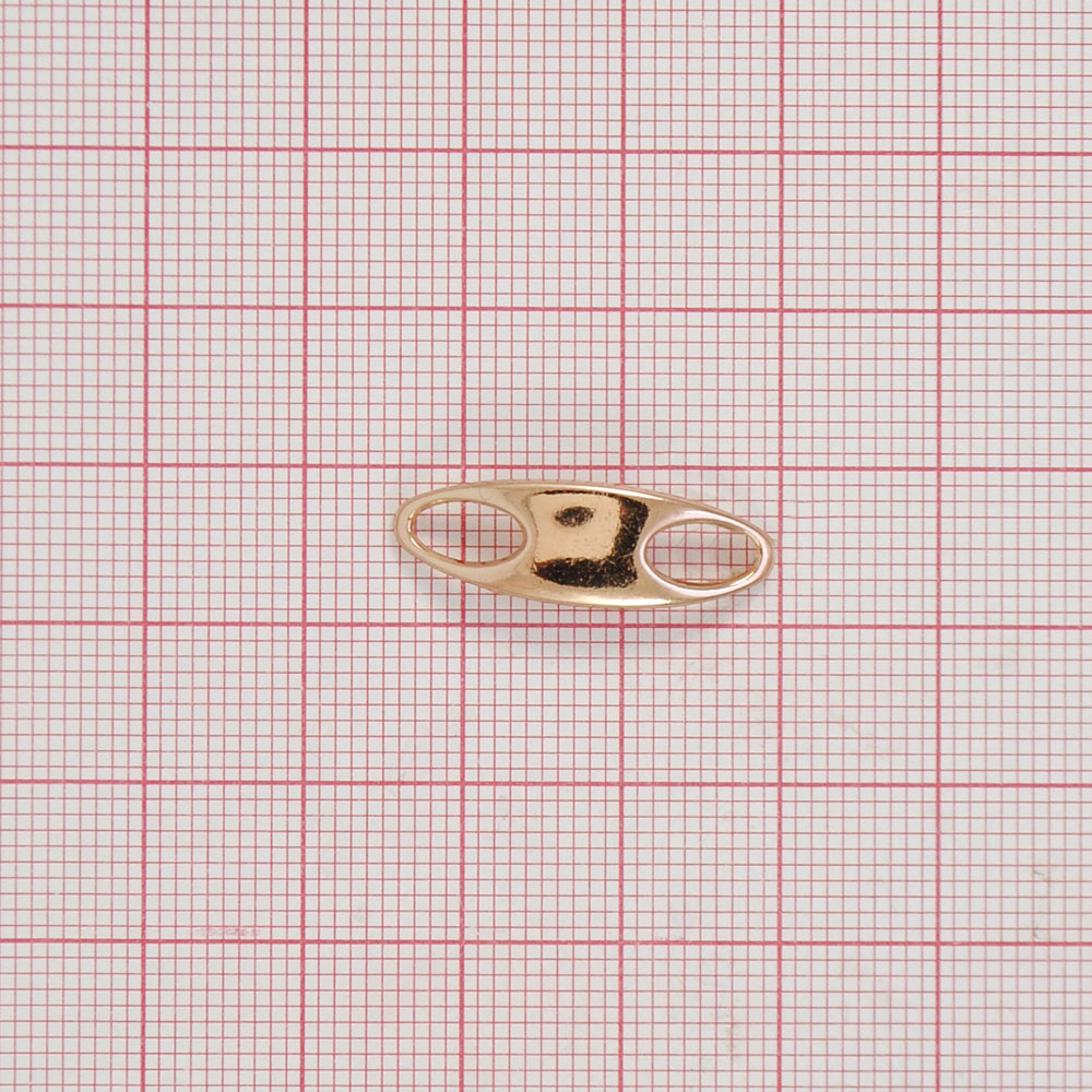 Перетяжка 2 отв. 2,4см, GOLD,  шт. Перетяжка металл