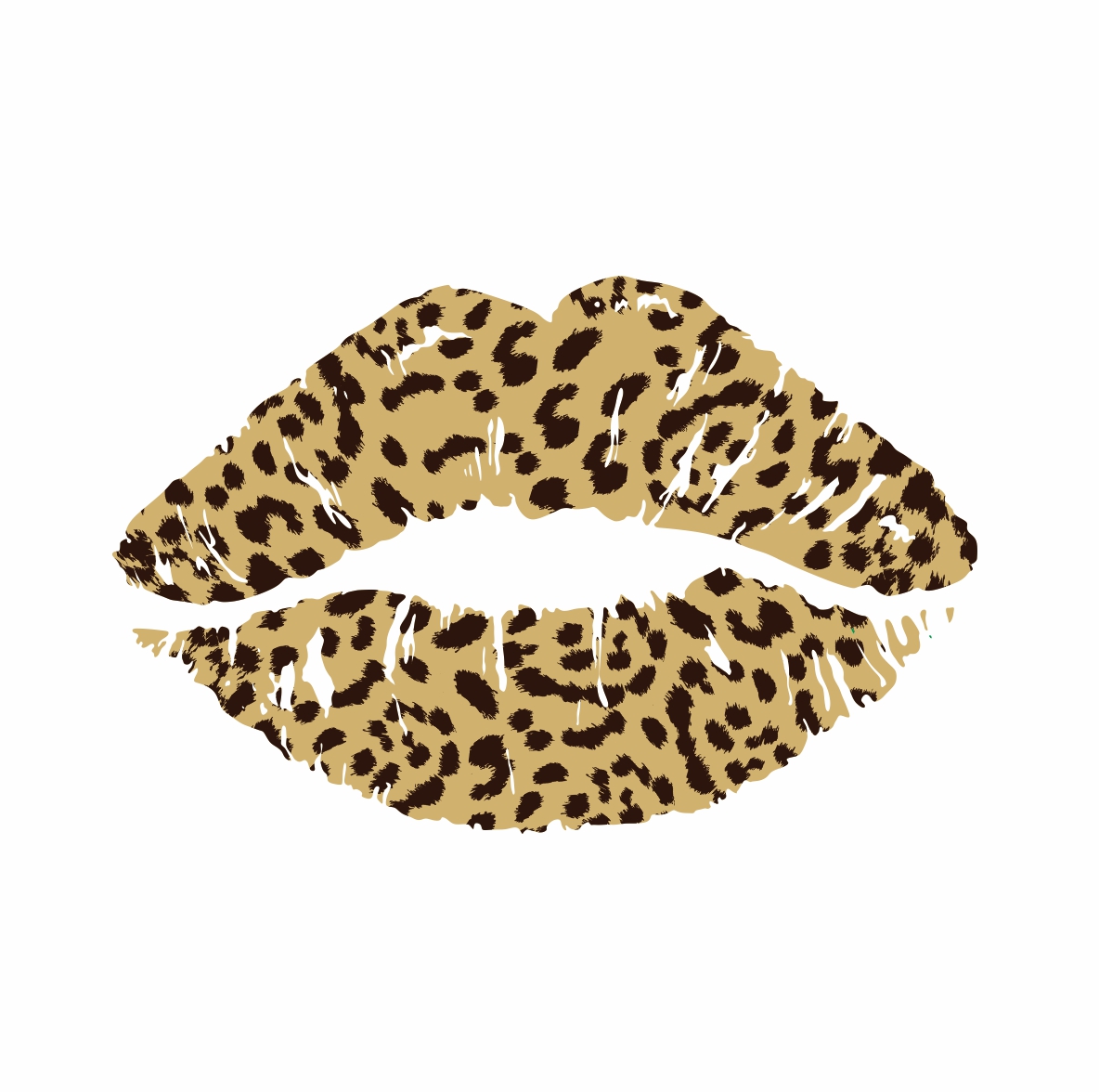 Термоаппликация Губы №23-1 (гепардовые) 13,7*21см, шт. Термопереводки Сердца и Губы