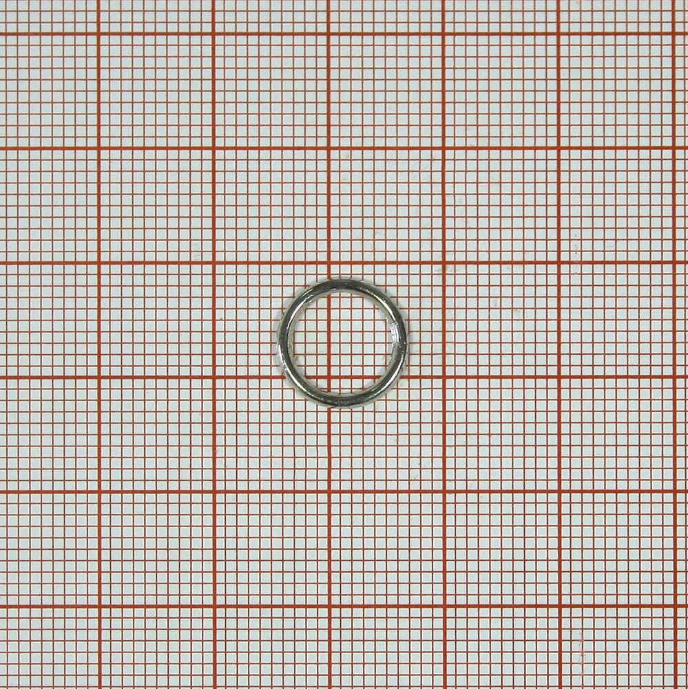 Кольцо бельевое металл А010 NIKEL 9мм (внутр.), 11.7мм (внешн.)мм, 1т.шт, уп. Кольцо бельевое