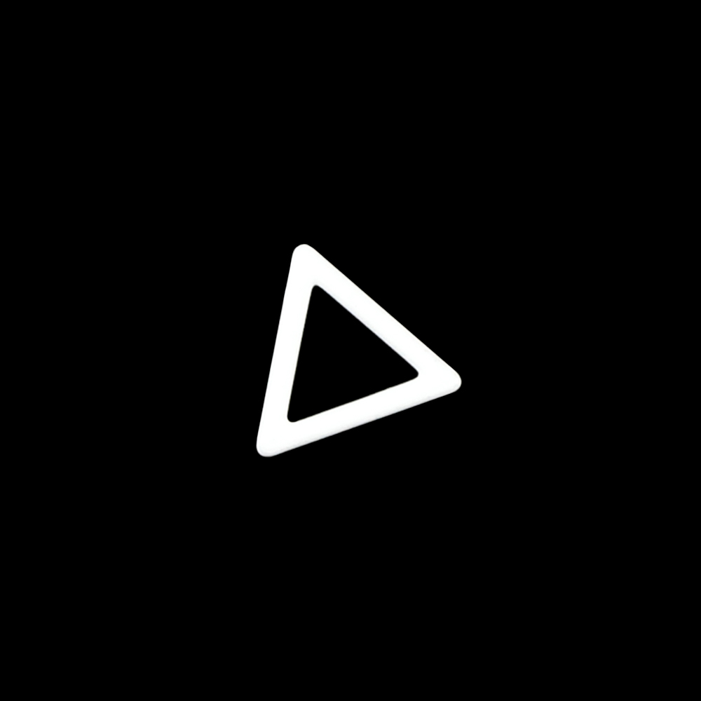 Перетяжка бельевая металл Треугольник 10мм (грань), 9*10мм (внутр.), 13,8*15,5мм (внешн.), белый, 1т.шт, уп. Перетяжка бельевая