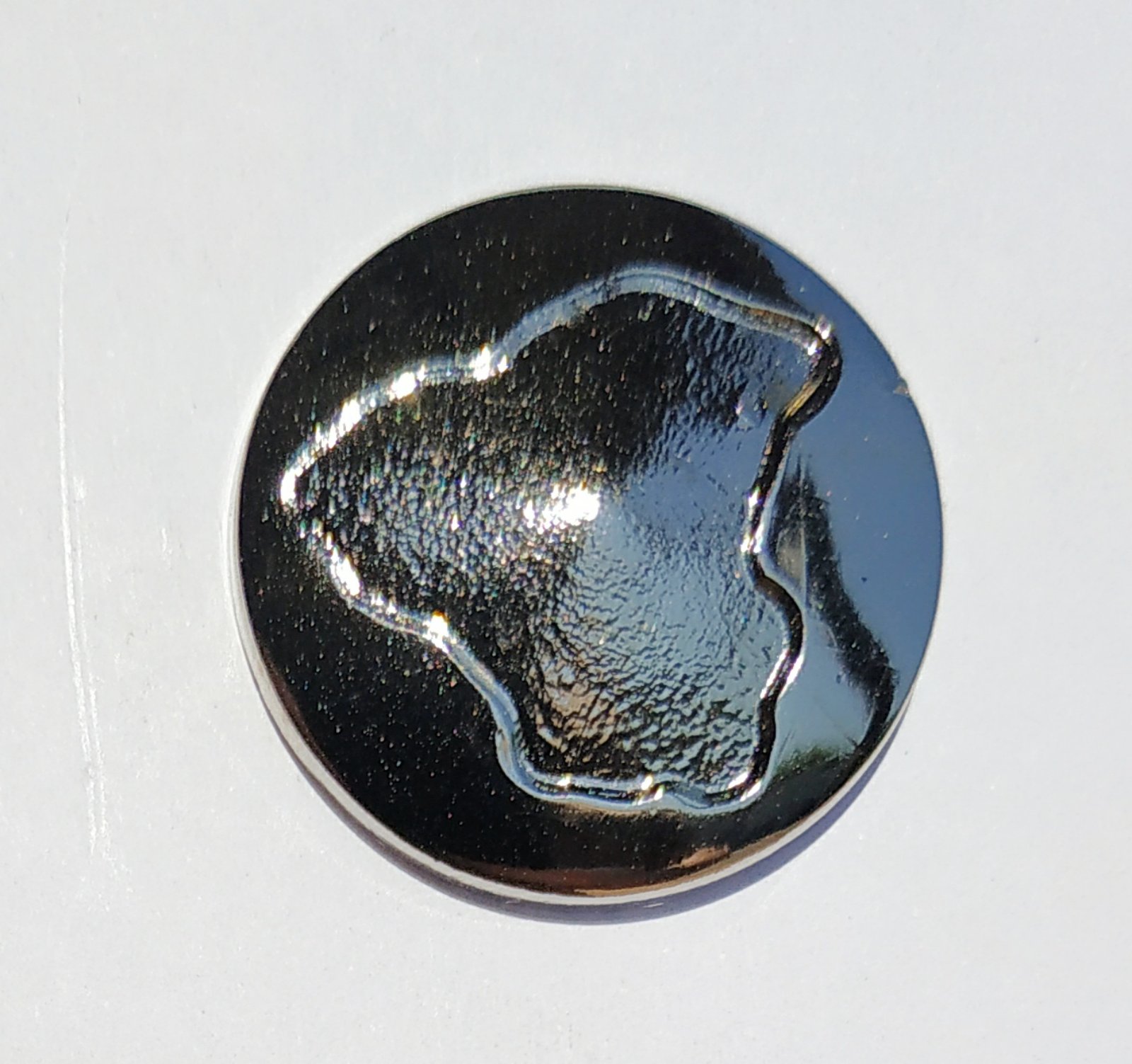 Пуговица TR-26-40 nik 24мм. Пуговица металлизированная