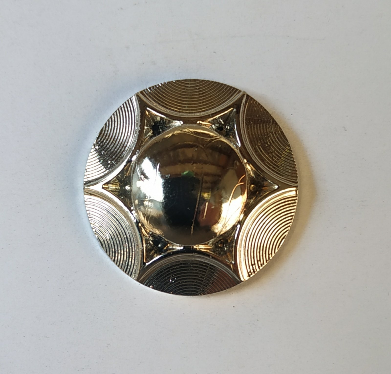 Пуговица TR-100 nik 24мм. Пуговица металлизированная