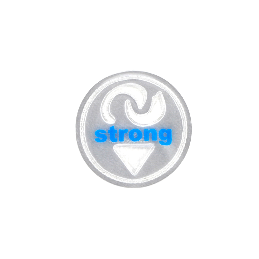 Лейба светоотражающая Strong , 4,5*4,5см, синий, серый, шт. Лейба Кожзам