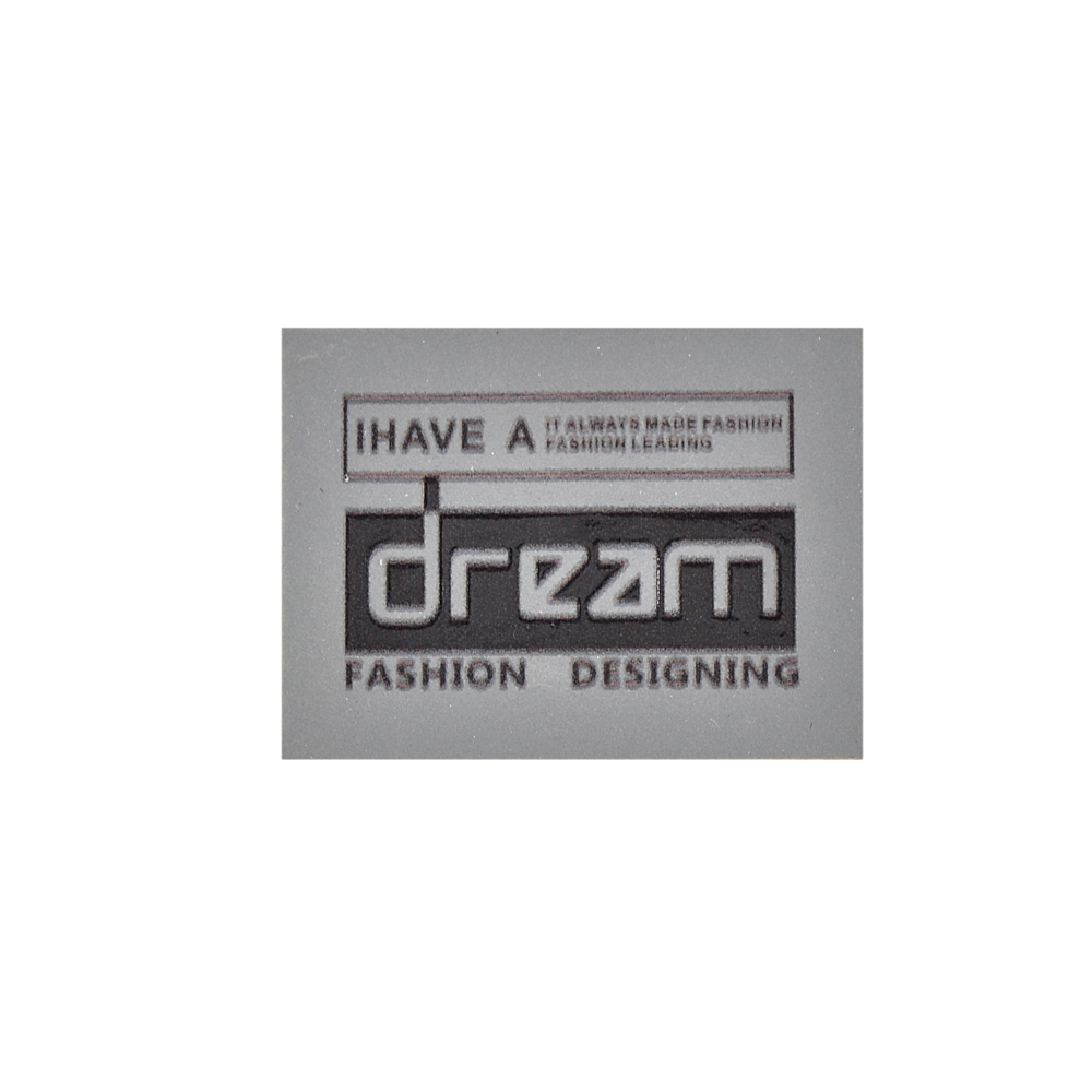 Лейба светоотражающая,  DREAM, 3*4см, серый, черный, шт. Лейба Кожзам