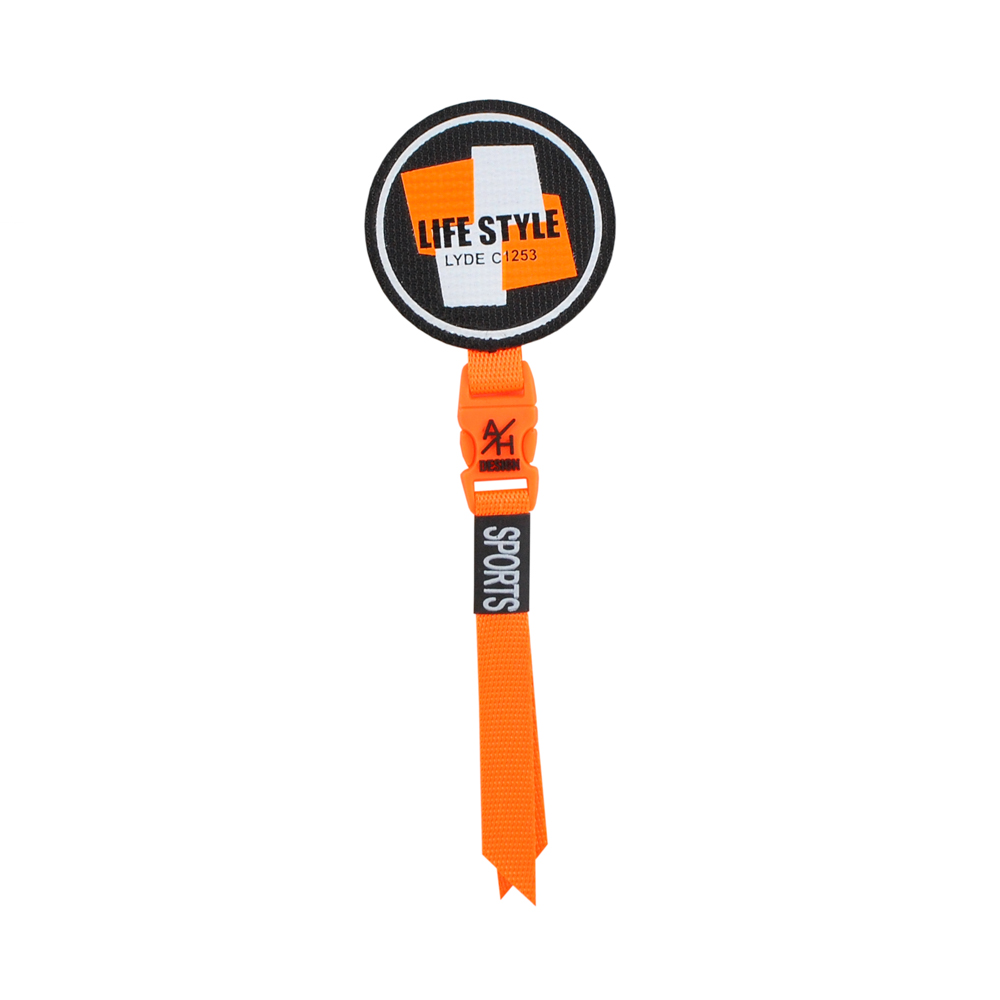 Лейба тканевая с подвеской LIFE STYLE 4,6*4,6см  черный, белый, оранжевый, шт. Лейба Ткань