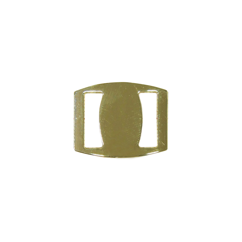 Перетяжка 5886 14мм прямоугольная, округлые большие стороны GOLD . Перетяжка металл