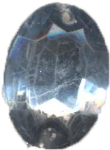 Стразы стеклянные пришивные овал плоский, округлый низ (13*18мм) голубой, 1тыс.шт. Стразы пришивные