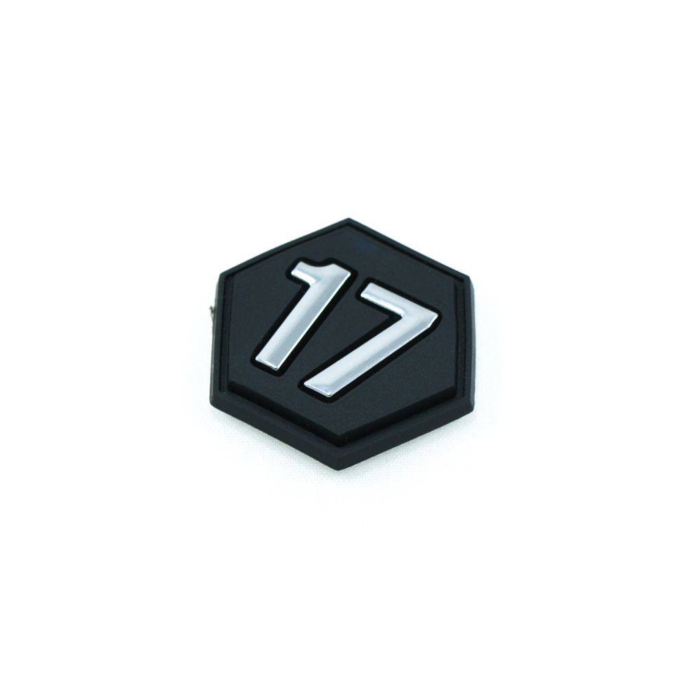 Лейба рез., мет. 17 шестиуг. 3*2,6см черн., BN, шт. Лейба Резина