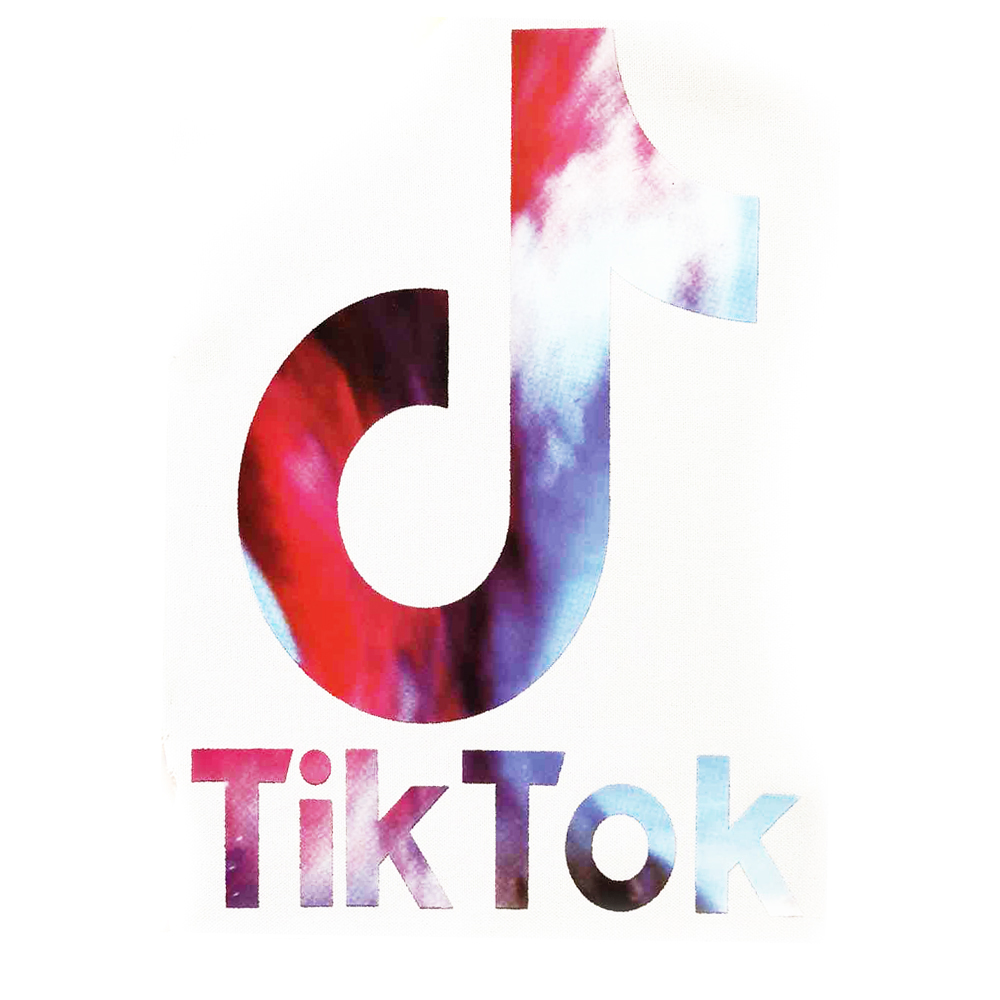 Термоаппликация №7-8 TikTok (цветная нота с лого) 15*24см, шт. Термоаппликации Накатанный рисунок