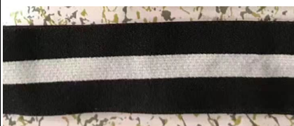 Резинка Полоса, 3см, черный, белый, ярд. Резинка