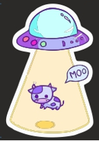 Термоаппликация НЛО  7*4,5см, бежевый, голубой, фиолетовый, шт. Термопереводки Детские