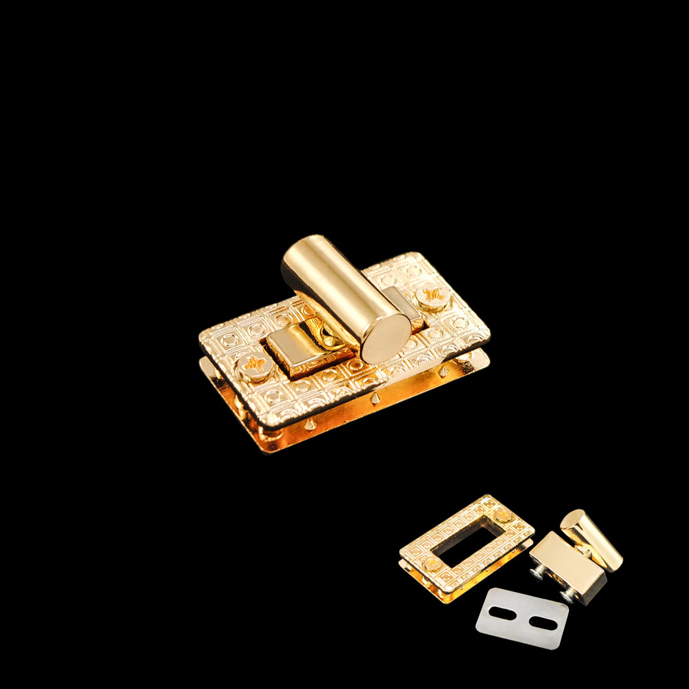 Замок сумочный 1089 твист прямоугольный 30*17мм GOLD, шт. Сумочная фурнитура