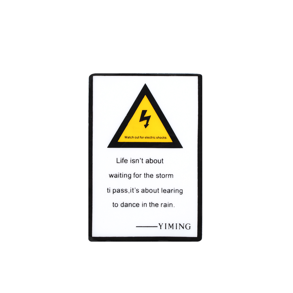 Лейба клеенка Высокое напряжение, 7,5*11см, белый, черный, желтый, шт. Лейба Клеенка