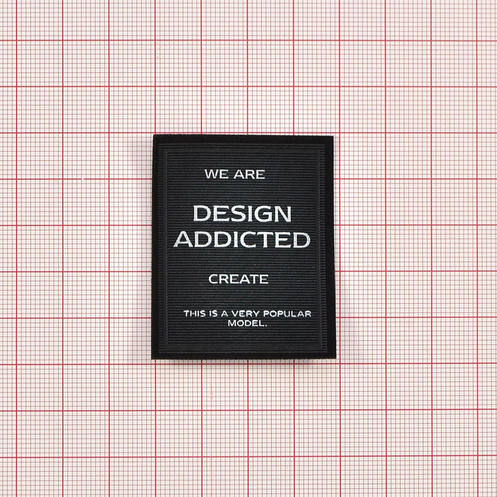 Лейба силиконовая DESIGN ADDICTED, 4*5см, черный, белый, шт. Лейба Силикон