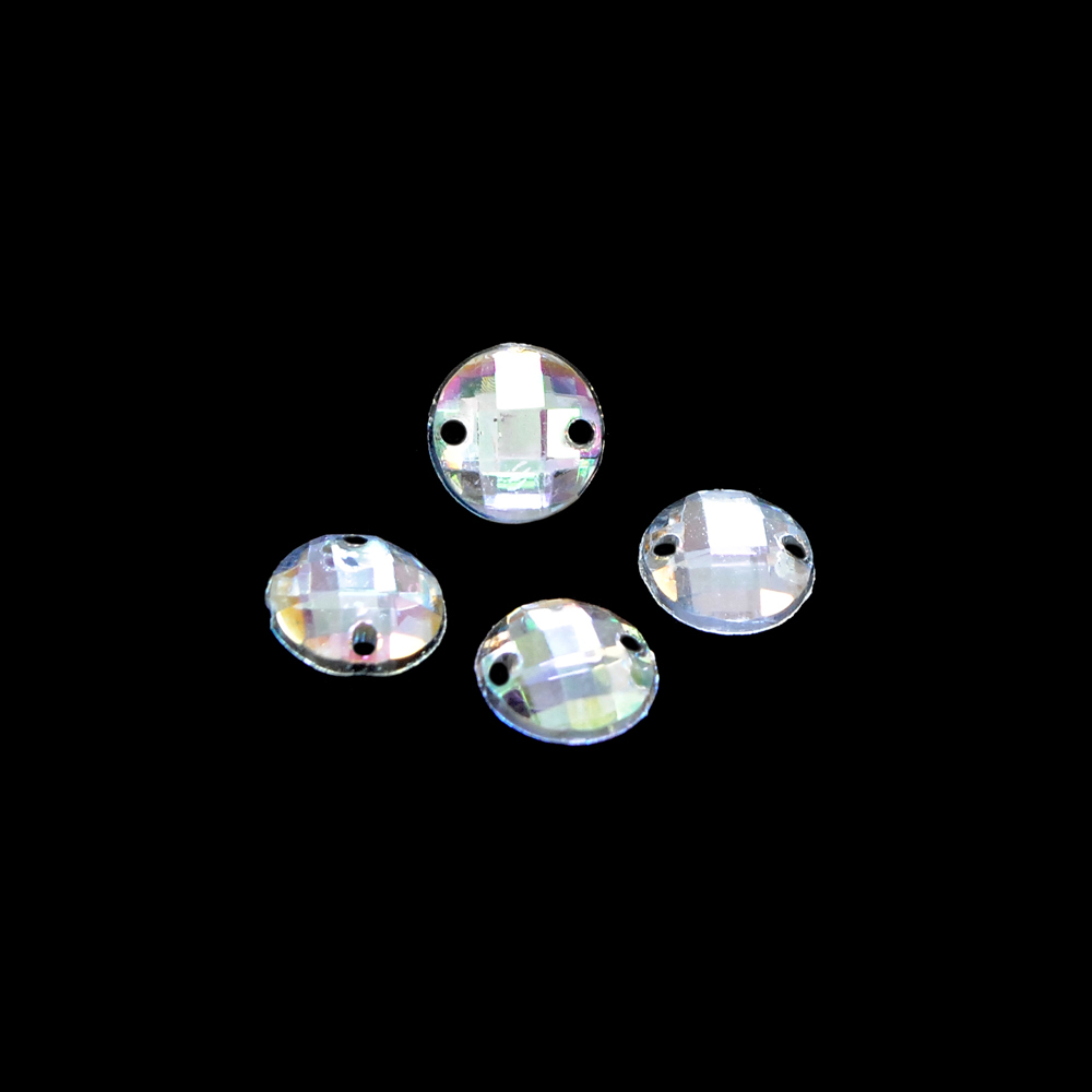 Стразы Д пришивн. круг 8мм бел.хамелеон 38AB, 1тыс.шт. Стразы пришивные