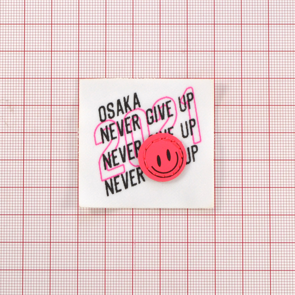 Лейба ткань OSAKA 2021, 5*4,8см, черный, белый, розовый, шт. Лейба Ткань