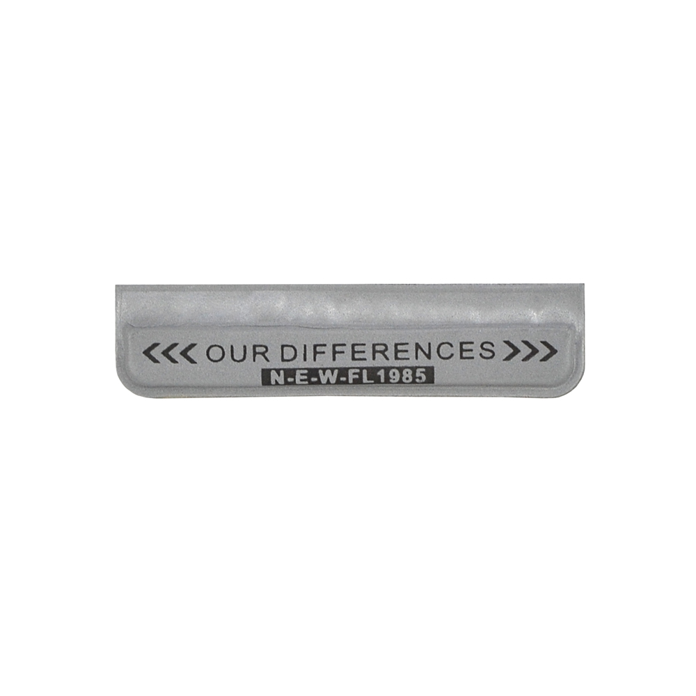 Лейба светоотражающая OUR DIFF. 1,5*6см, сер, черн., шт. Лейба Кожзам