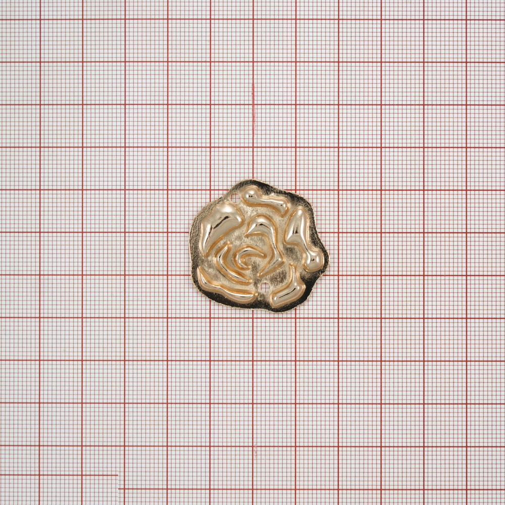 Лейба металл Тающая роза 31*34мм GOLD. Лейба Металл