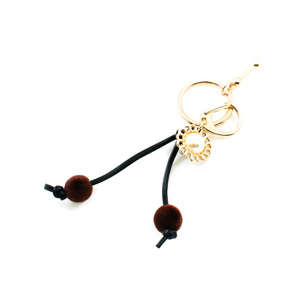 Подвеска металлическая Жемчужина в круге 3,5*12,8см, золото, черный, темно-коричневый, белый жемчуг, шт. Подвески