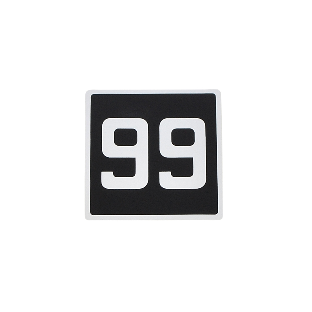 Термоаппликация резиновая 99 39*39мм черная квадратная, белый лого, шт. Термопереводки Резиновые, Термопленка