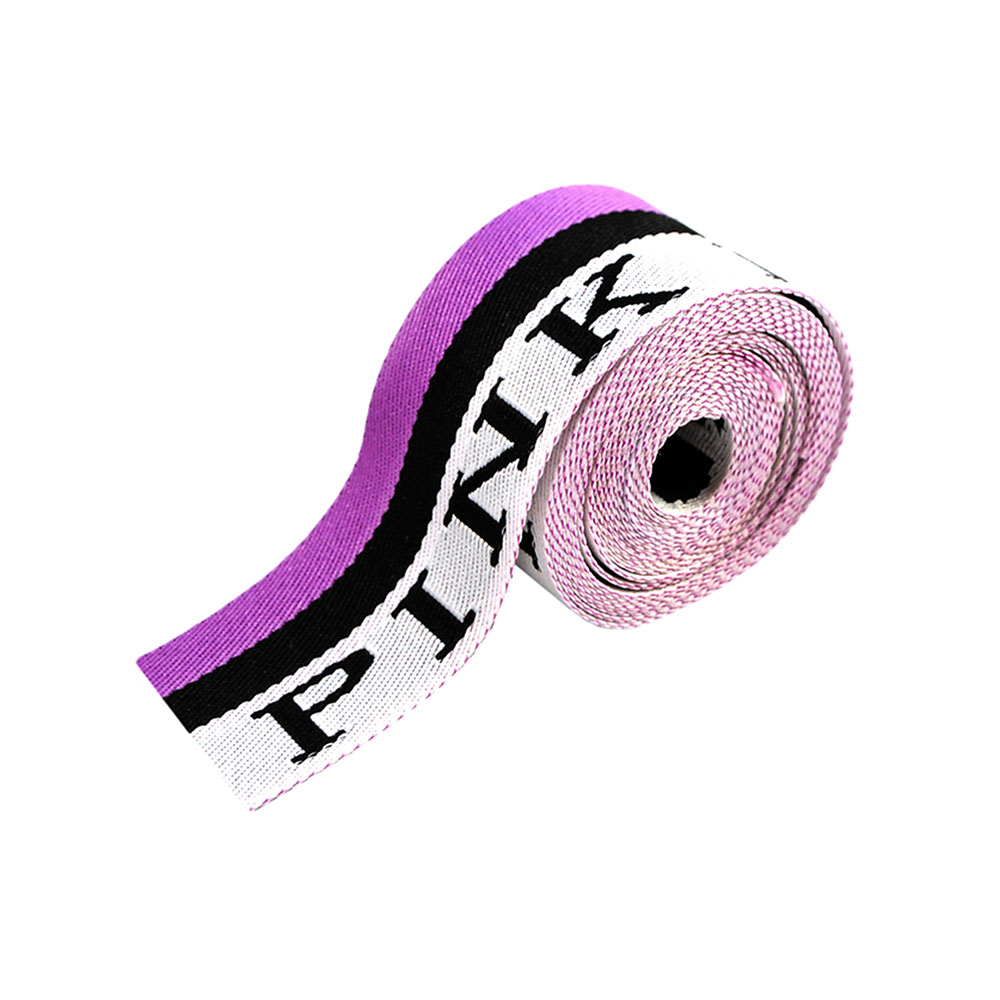 Тесьма тканевая пришивная PINK 3,1см, сиреневый, черный, светло-серый, 50ярд. Тесьма