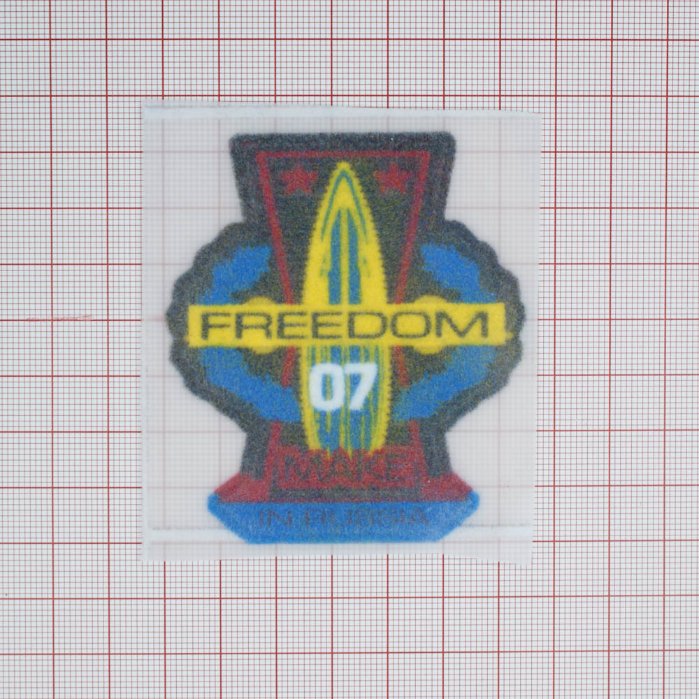 Термоаппликация флок FREEDOM 07 MAKE, 75*63мм, фигурная, красный, синий, желтый, белый, шт. Термоаппликации Флок, Войлок