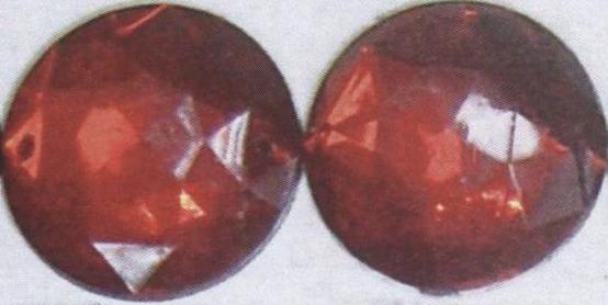 Стразы стеклянные пришивные №25 круглый красный (25мм), 1тыс.шт. Стразы пришивные