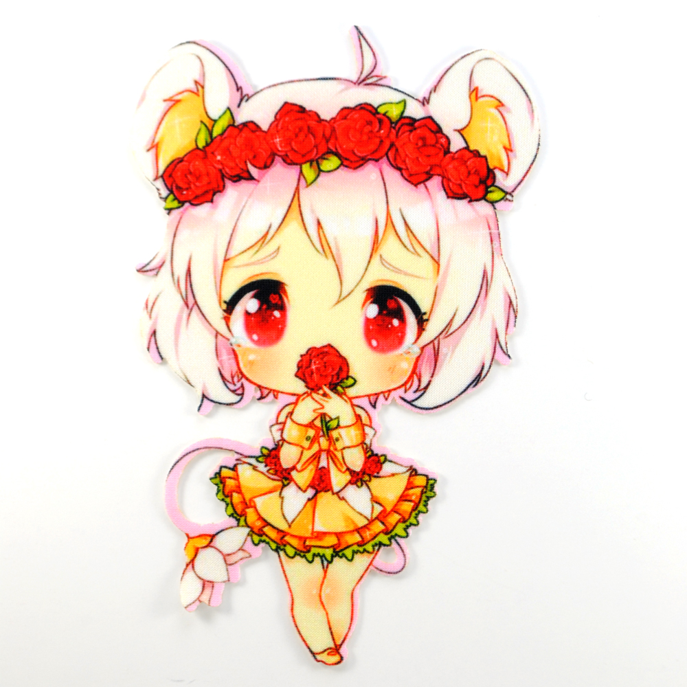 Аппликация клеевая Девочка в розах 15*9,6см, /дайвинг/, шт. Аппликация клеевая