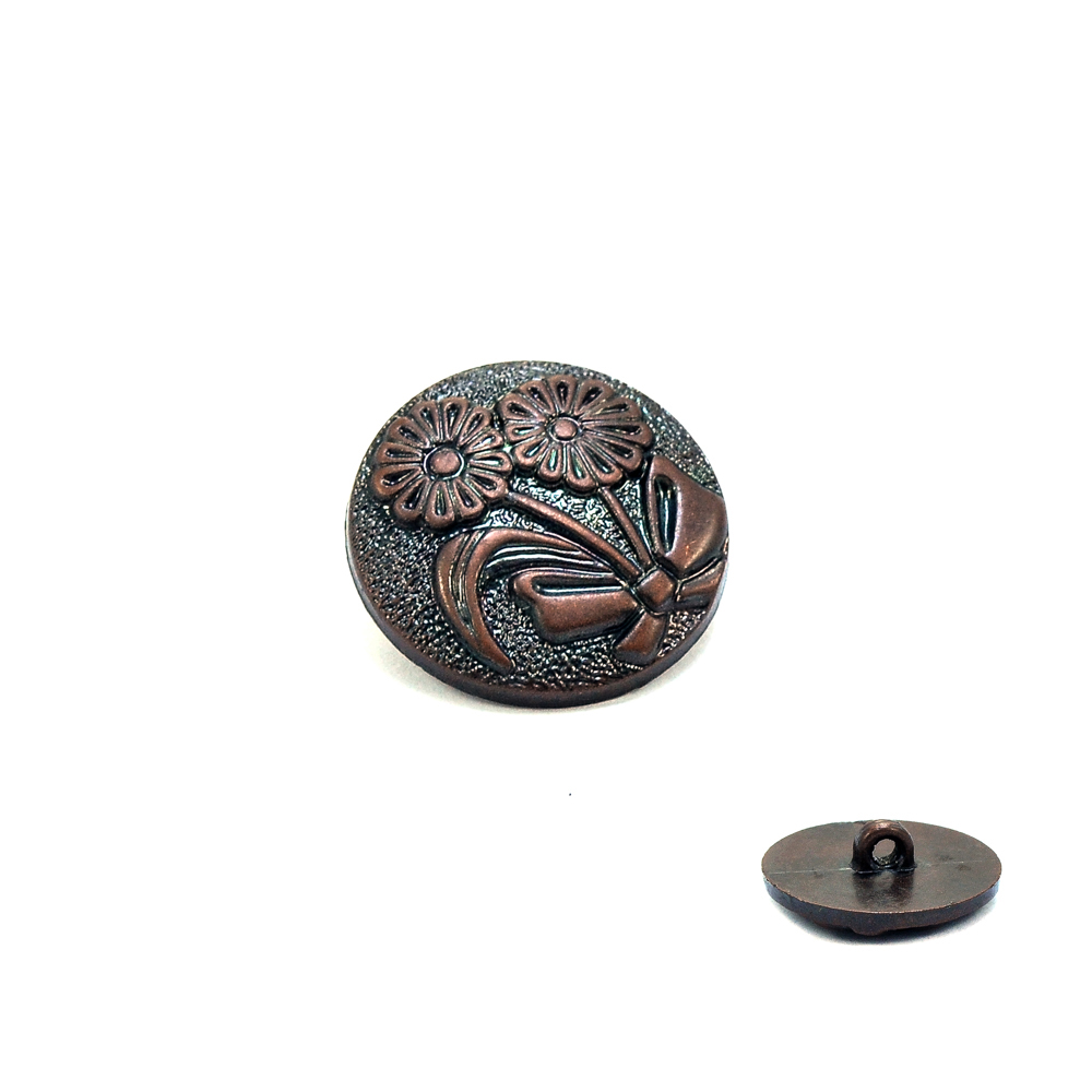Пуговица TR-18 medn 24мм. Пуговица металлизированная