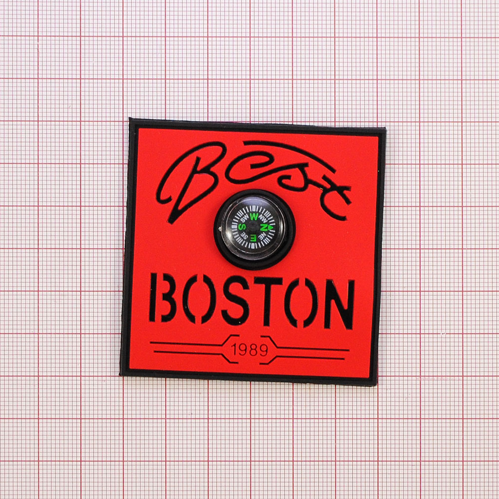 Лейба рез. BOSTON Компас 6*6см крас., черн., шт. Лейба Резина
