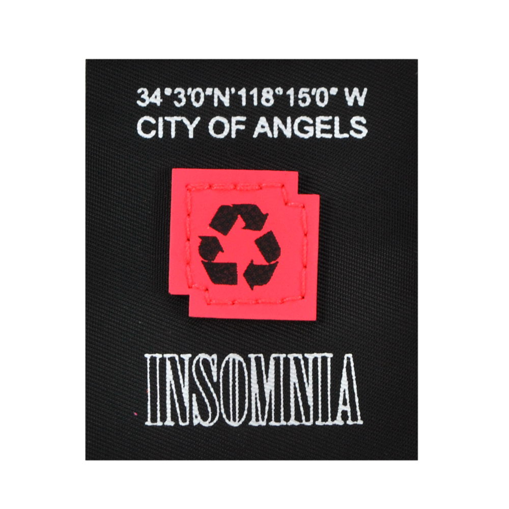 Лейба ткань+кожзам INSOMNIA, 4.5*5.5см, черный, белый, розовый, шт. Лейба Ткань