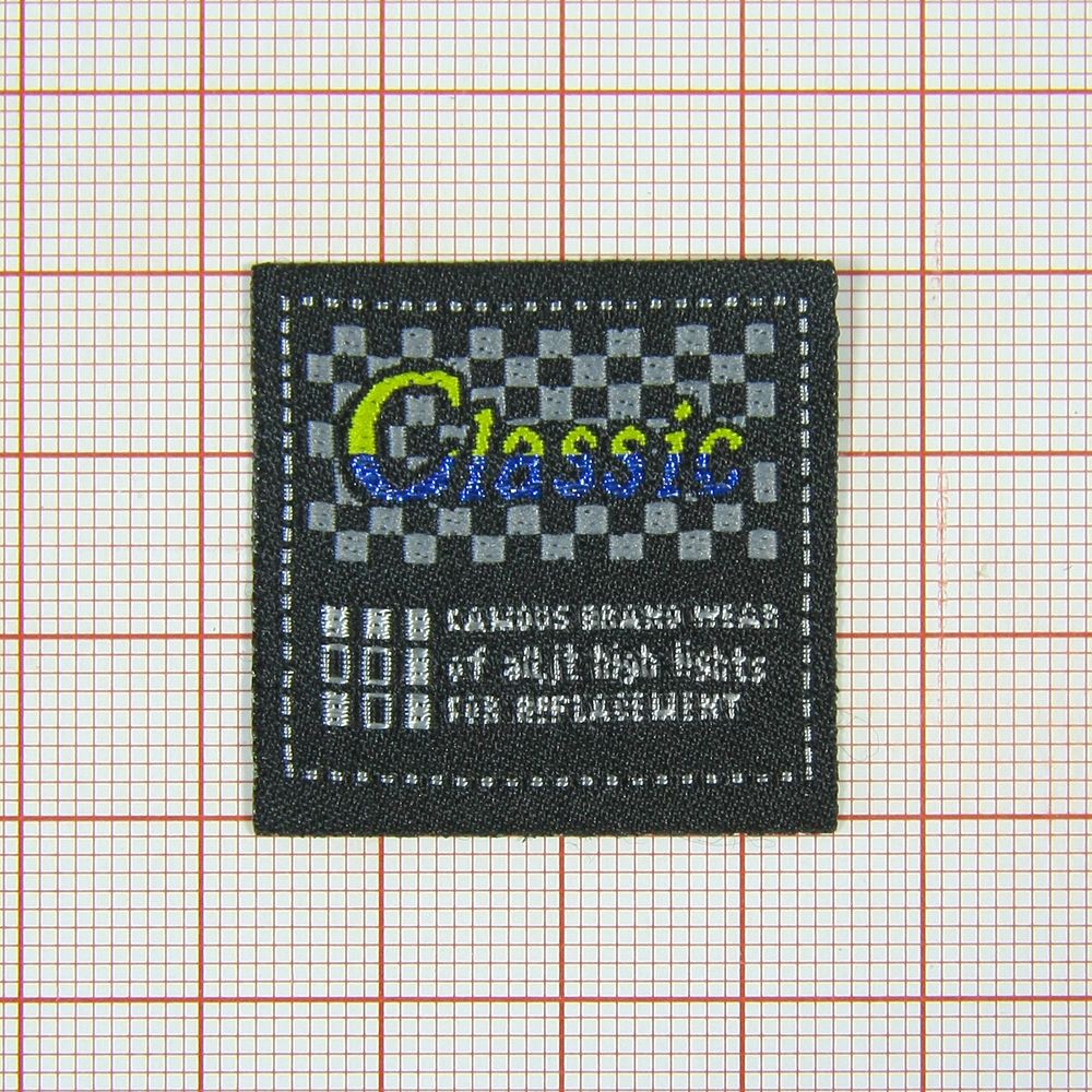 Лейба тк. Classic 30*30мм черная  шт. Лейба Ткань