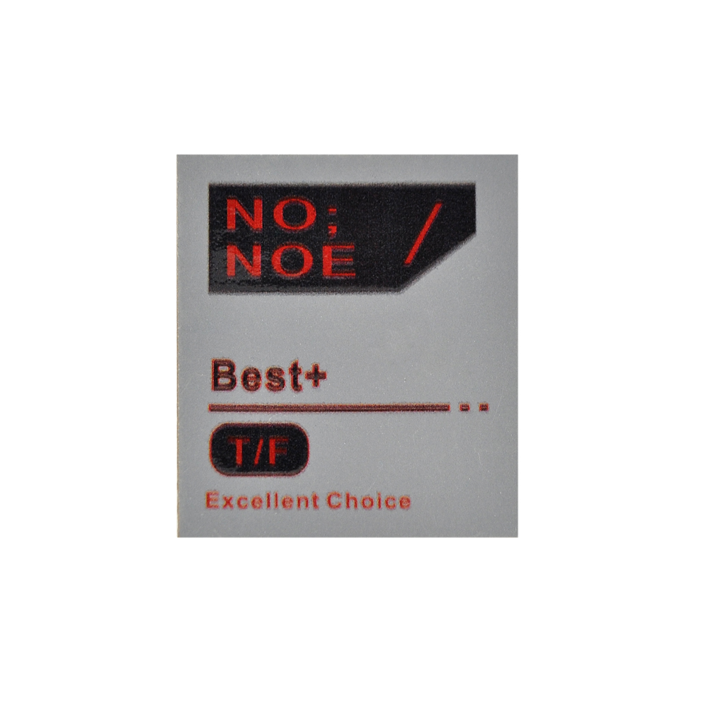 Лейба тканевая BEST+, 4*3,5см, серый, черный, красный, шт. Лейба Ткань