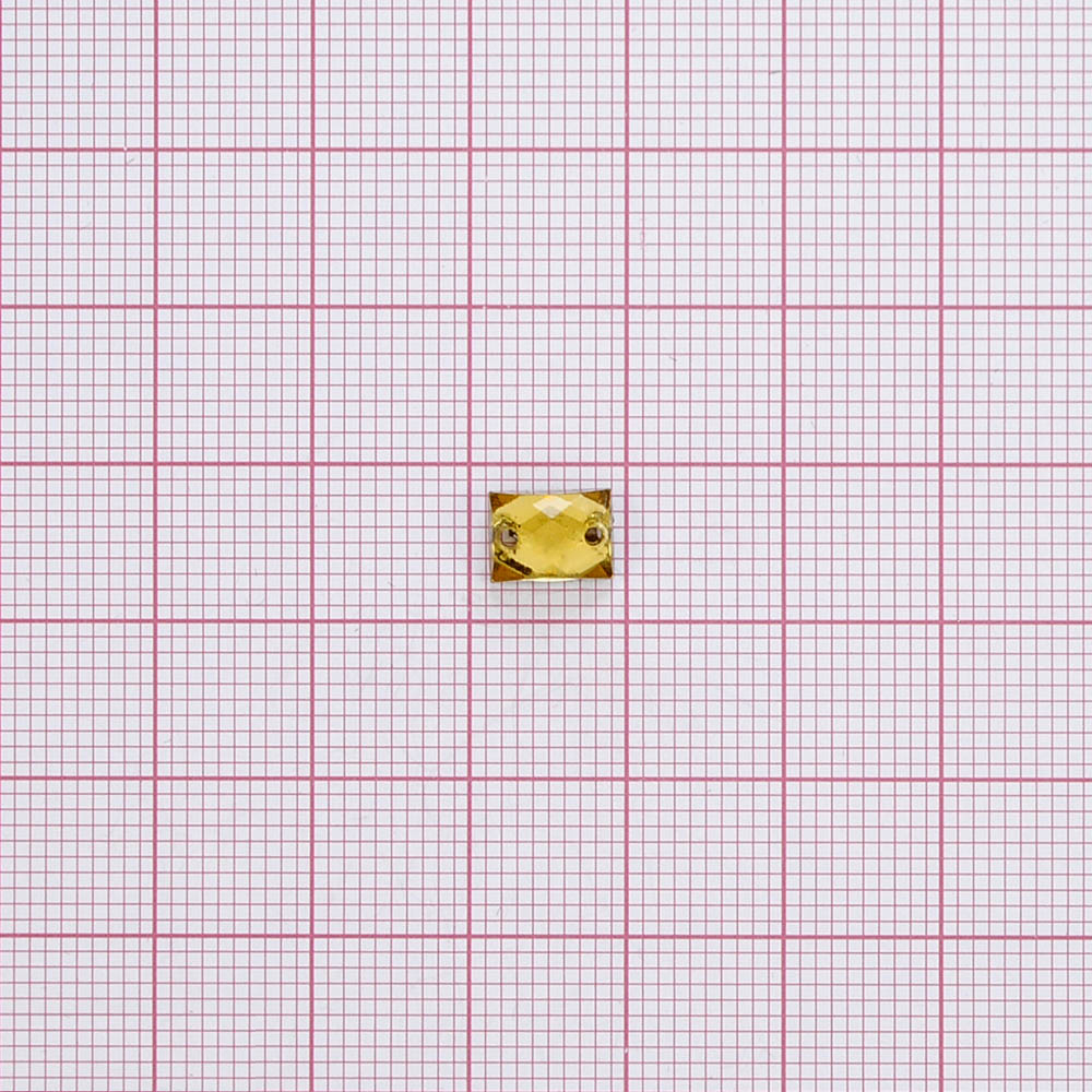 Стразы Д пришивн. прямоуг 6*8мм темн-желт 10, 1тыс.шт. Стразы пришивные